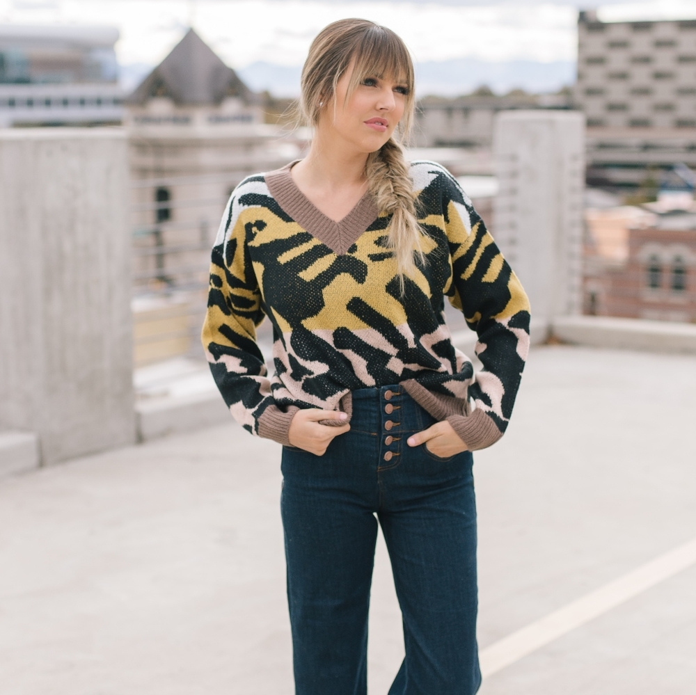 Leopard print sweater